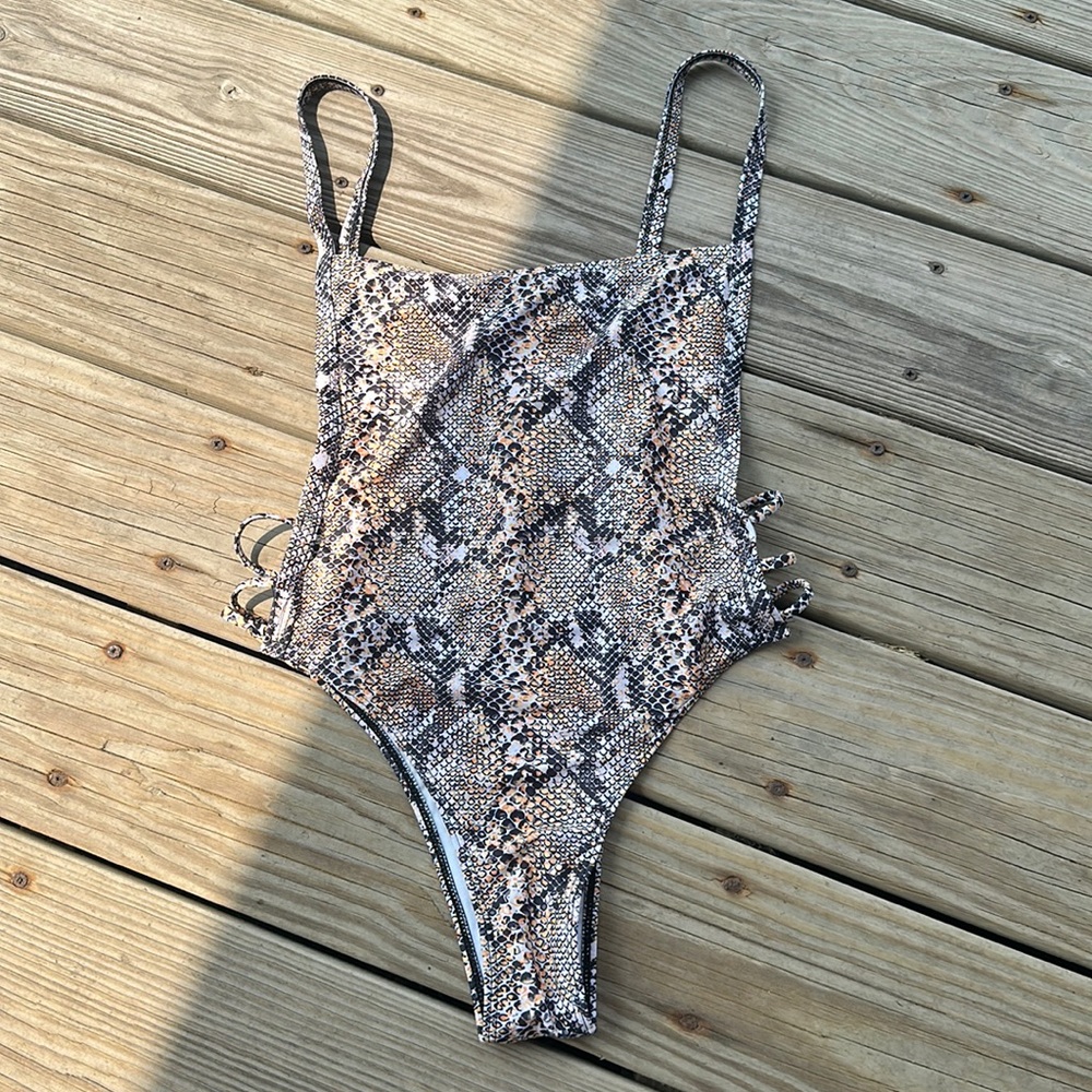 SHEIN one piece open back swimsuit